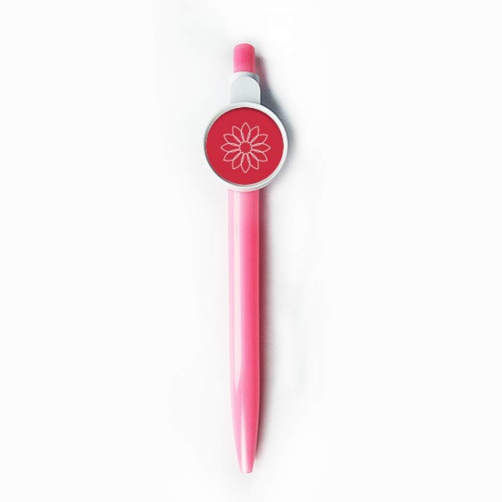 Stylo à bille rétractable bleu motif fleur de lotus DIYthinker - 5