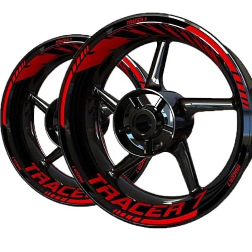 NMBZVE Felgenaufkleber Motorrad-Felgenaufkleber Nachtreflektierende Dekorative Felgenaufkleber Für Y&amaha Für Tracer 9 7 900 700 Gt(Style 9)