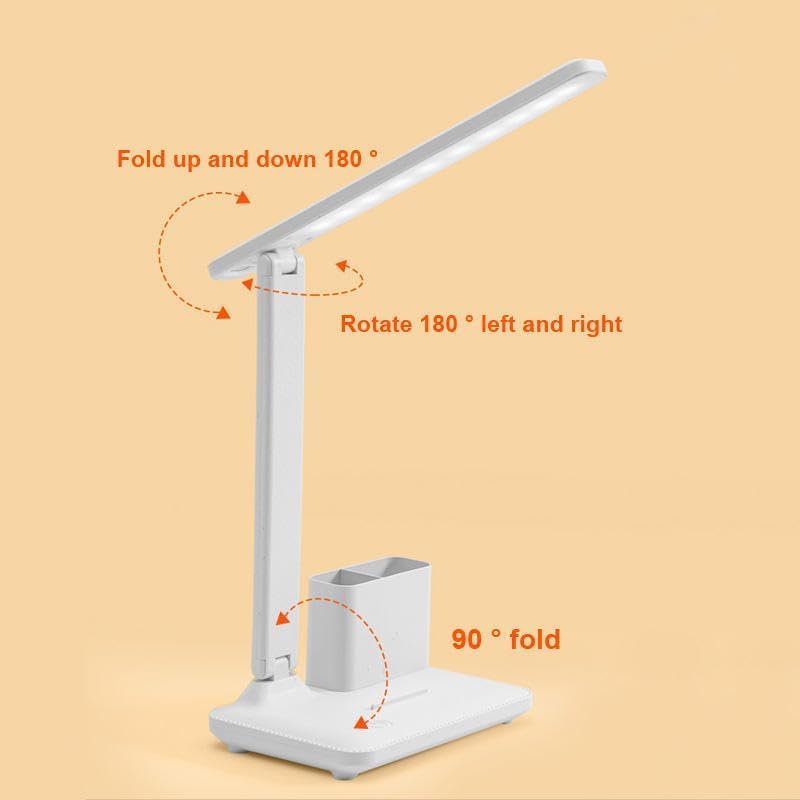 Image of LED Night Light Desk Lamp Eye Protection Lamp Flexible Bedside Table Desk Lamp Reading Desk Light with USB Charging Multi-Function Socket (Adjastable Lamp)