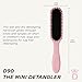 Denman Mini Deatngling Hairbrush for Short Hair - Gentle Wet & Dry Knot Remover for Kids and Adults, D90 Pink Crush