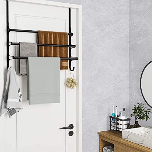 Canyave CAN010 Over The Door Towel Rack, Triple Towel Storage Holder With Hooks, 23.62 Inches Towel Bar Hanger Towel Racks For Bathroom thumb #4