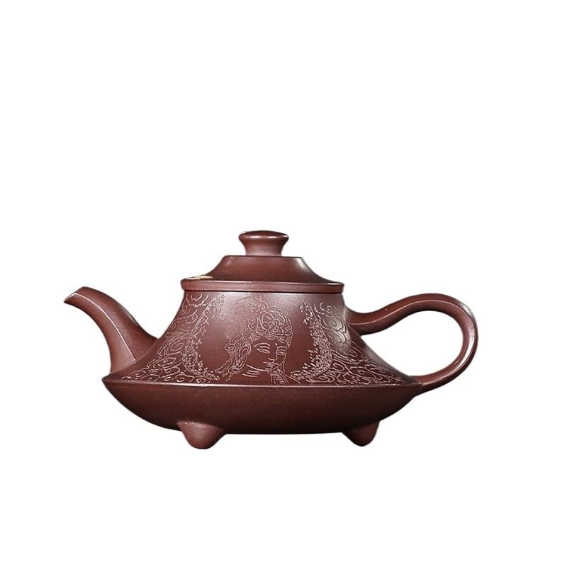 Dzbanek do herbaty ziołowej 240 ml Fioletowy czajniczek Chiński czajniczek Surowa ruda Fioletowy czajnik błotny z zaparzaczem Zestaw do herbaty Zisha Herbata liściasta Zaparzacz