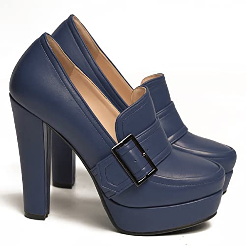 Image of SHODENSE Women Vintage Chunky Platform Loafers Pumps Tassel Round Closed Toe Slip On Suede Block High Heel Dress Loafer Shoes Buckle Strap Oxford Loafers Fringe Pump Dressy Chic Sexy Y2k 4-11 M US