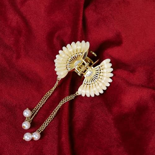 Image of ANNACREATIONS 1 Pcs Korean Fashion Style Metal Hair Claw Jaw Clamp Clips Hair Clutcher Hair Clip Hair Pin Hair Accessories For Women and Girls (Style 2)