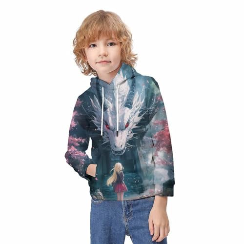 Sweat à Capuche Enfant 10-12 Ans Pull Graphique 3D - 2
