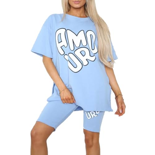 Ensemble 2 pièces femme avec t-shirt à manches courtes pour look d'été