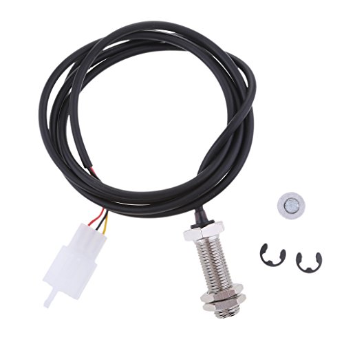 D DOLITY Replacement Universal Sensor Cable with 2 Magnet for Motorcycle Bike ATV LCD Digital Odometer Speedometer, Black