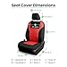 FH Group Automotive Car Seat Covers Front Set Premium 3D Air Mesh Front Seat Covers, Airbag Compatible Universal Fit Interior Accessories for Cars Trucks and SUVs - Red