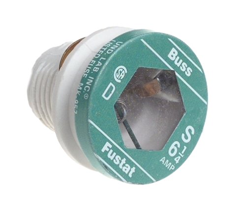 Cooper Bussman Bp/S-6-1/4: Fustat Dual Element Plug #TOP7