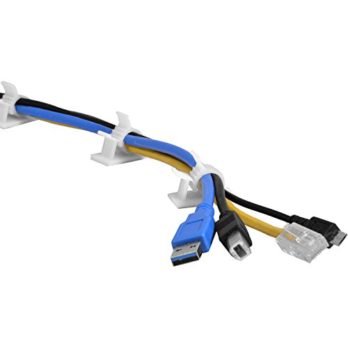 JacobsParts V1 Adhesive Cable Management Clips, Abrazadera Ajustable 0.6 Pulgadas, Blanco (Paquete de 25) miniatura 2