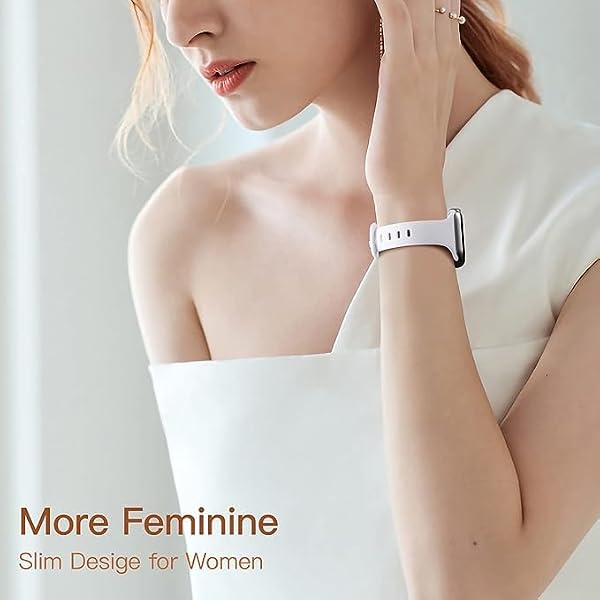 Lerobo Slim Band Compatible with Apple Watch Series 11 Band 42mm 40mm 38mm 41mm 44mm 45mm 46mm 49mm Women Men, 6 Pack Soft Thin Waterproof Sport Wristband for iWatch Bands Ultra 3 2 SE 10 8 7 6 5 4 3 by Lerobo - Used condition - Image 3