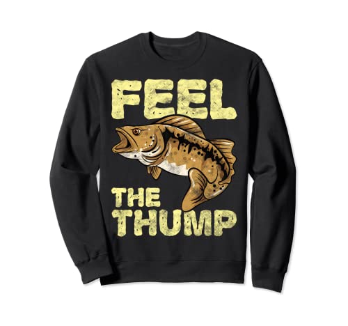 Regalo de pescador Feel The Thump Funny Walleye Fishing Sudadera