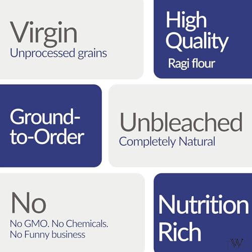 Image of TWF Stoneground Ragi Flour | Not Pulverized | Finger Millet Atta | Naturally Gluten-Free | Virgin - Nutrient Rich 2 Kg (1 Kg X 2)