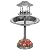 Best Choice Products Solar Outdoor Bird Bath Vintage Resin Pedestal Fountain Decoration for Yard, Garden w/Planter Base, Feeder, Decorative Bird Cage, Fillable Stand - Stone