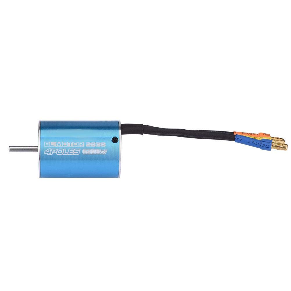 Dilwe Motor sin Escobillas del Coche RC, 4 Postes 2838 4700KV / 6200KV Motor sin Escobillas para 1/12 1/14 RC Accesorio de la Pieza del Coche(6200KV