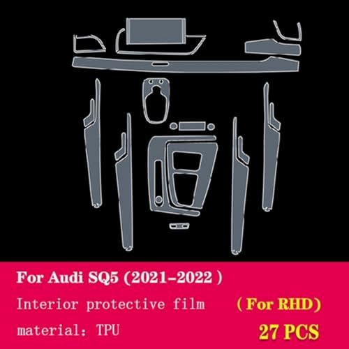 Película resistente a los arañazos TPU-PPF para interior de Audi SQ5 2021-2023 3