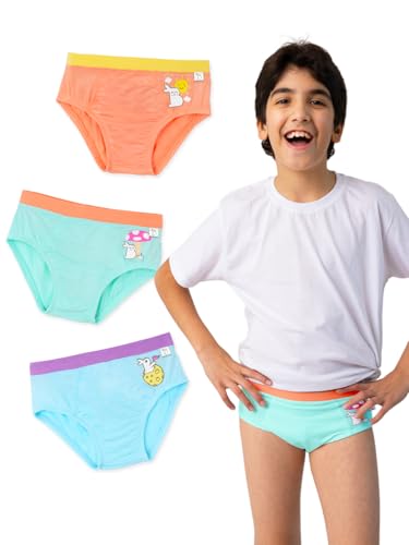 Image of superbottoms Briefs for Boys |Supersoft Underwear for Boys | 3X Softer Underwear | Premium Briefs | Super Stretchy, Breathable, Gentle Elastics, No Scratchy Tags, AZO-Free Dyes| 3 Free Funky Tattoos