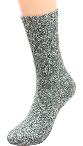 Tintao 3 Pairs Women's Socks Winter Wool Cable Knit Casual Crew Socks Knee High Boot Socks,Size 5-11#W6059 (Solid Color A5) #TOP6