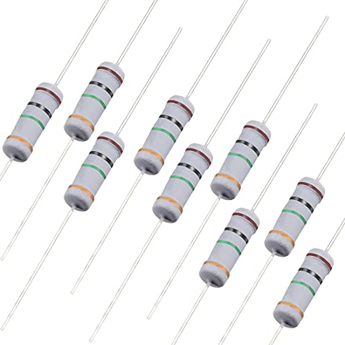 Résistance 1m Ohm 2W lot de 200 pièces uxcell à couche de carbone pour circuit axial