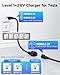 SEGUMA Level 1/2 Tesla Charger, 12A/16A, 25ft Extension Cable, Dual Voltage 240V NEMA 6-20 Plug & 120V NEMA 5-15 Adapter, NACS Connector, Portable Home Electric Car EV Charger for Tesla Models Y/X/3/S