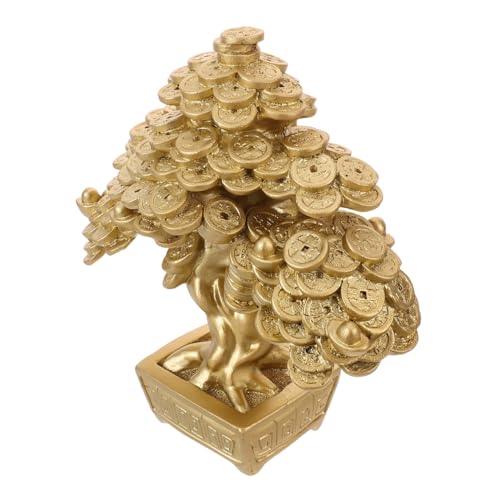 Figurine de bonsaï d'arbre d'argent Feng Shui pour bureau