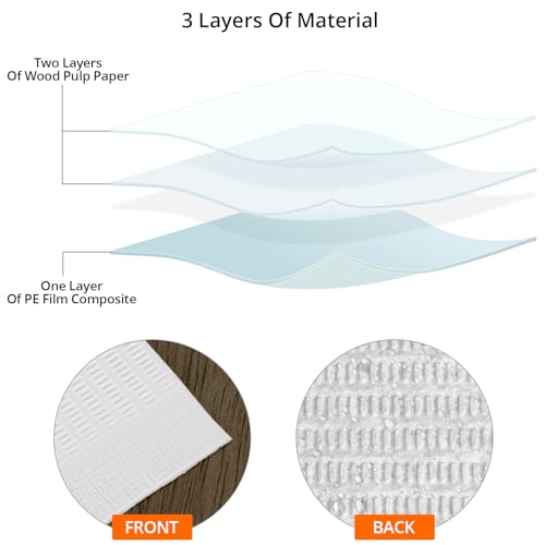 QWORK® 125 Stück Dental Lätzchen, Tattoo Reinigungspad, 33x45cm, für Dental, Tattoo und Tray Abdeckungsanwendungen, weiß