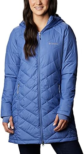Columbia Women's Heavenly Long Hooded Water Resistant Insulated Rain Jacket