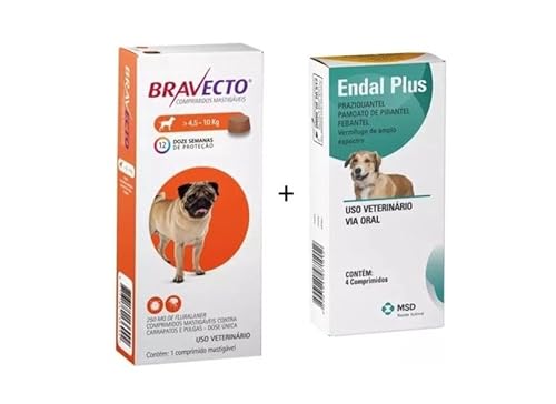 Kit anti pulgas e carrapatos 4,5 a 10 kg + Endal Plus