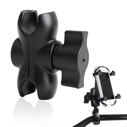 Vidacharmy 60 mm Doppelstecker-Arm aus Aluminiumlegierung, kompatibel mit RAM Mounts, doppelter Kugelstecker, verbindet jedes Gerät mit 1 Zoll Kugelkopf