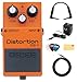 Boss DS-1 Distortion Bundle with Power Supply, Instrument Cable, Patch Cable, Picks, and Austin Bazaar Polishing Cloth