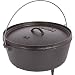 Lodge L14DCO3 Deep Camp Dutch Oven, 10 Qt ,Black