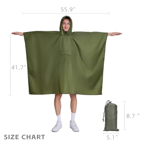 Image of Multi functional cape hooded raincoat suitable for outdoor camping and hiking, suitable for both men and women
