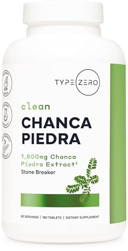 Type Zero Chanca Piedra (1,800mg) 180 Tablets - Keto Friendly, No...