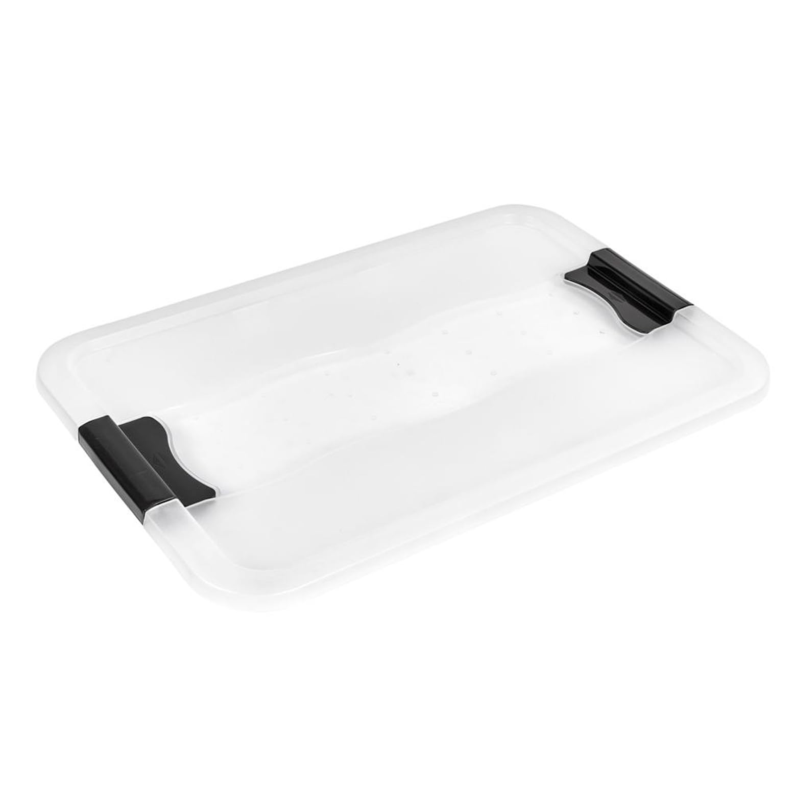 keeeper Boîte de rangement transparente avec couvercle et roulettes