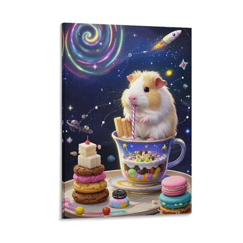 Poster cochon d'inde mignon décoration de chambre enfant et salon