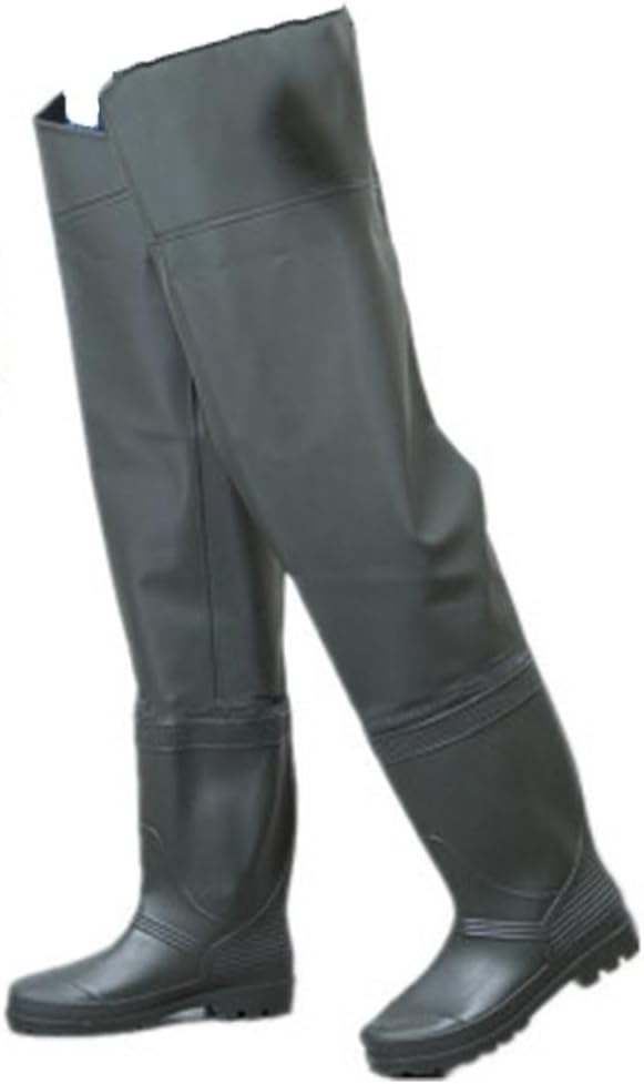 Hip Waders Men's And Women's Waterproof Fishing Buttocks Wading Boots, With Anti Slip Rubber Sole And Adjustable Buckle (Green,8.5)