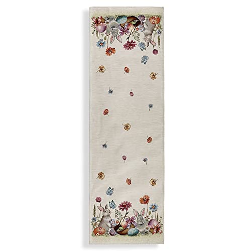 Nada Home Runner Pasquale 40 x 100 cm en gobelin Centro de mesa Pascua Maestri Cotonieri 6027 Cover