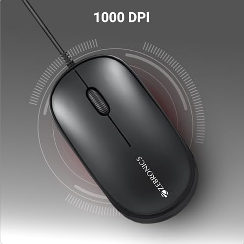 ZEBRONICS JUDWAA 880 Wired USB Keyboard & Mouse Combo, Plug & Play, 105 +12 Integrated Multimedia Keys, 3 Button Mouse, 1000 DPI, High Precision,... - Image 5