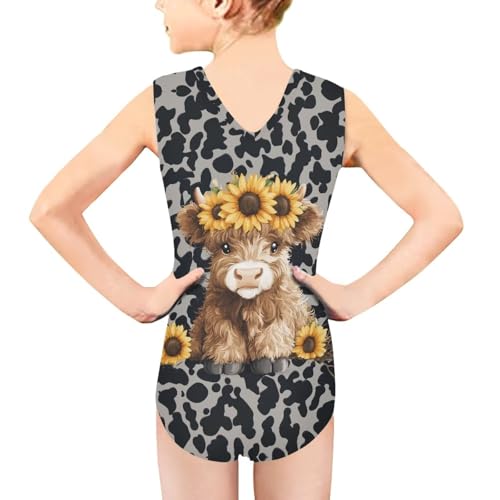 Image of Girls Bathing Suit Size 3-14 Swimsuits for Girls One-Piece Swimwear Summer V-Neck Sleeveless