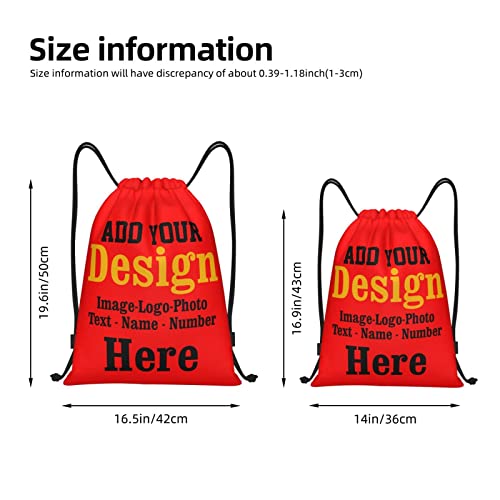 Custom Drawstring Bag Backpack Personalized Logo Image Text Name Men Women Customized Bags For Gym Travel Sports Gifts (Style 1)3