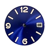 ATOMUSERLY 1pc 28.5mm quadrante dell'orologio digitale Sunburst/facce smerigliate verde luminoso parti da uomo for movimento NH35/ NH36/ 4R/ 7S(C)