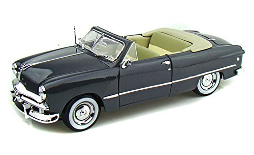 Maisto Die Cast 1:18 Metallic Grey Ford Convertible 1949 miniatura 1