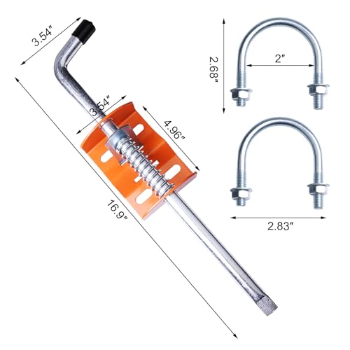 Aiwaiufu Heavy Duty Gate Anchor Cane Bolt – 17 Inch Drop Rod Stake for Farm, Garden, Ranch Fence Gates – Prevent Swinging & Sagging – Zinc Plated Steel by Aiwaiufu - Used condition - Image 2