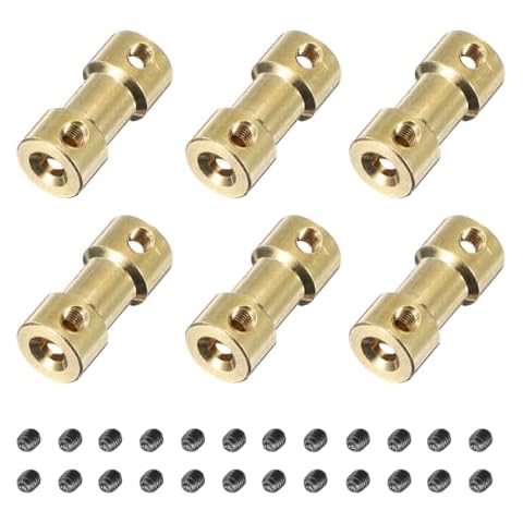 sourcing map Brass Shaft Coupling Set Cover