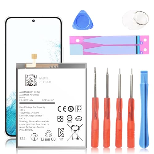 ITMBET [4600mAh] Galaxy S22 Battery  EB-BS901ABY Replacement Battery for S22 5G SM-S901 SM-S901U with Professional Tool Repair Kit
