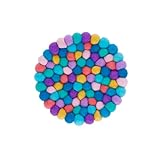 丸眞 鍋敷き ネパール ポコポコラウンド ネパール 海外製品 なべしき 鍋敷 コースター ポットマット ぬの 布 0395012900