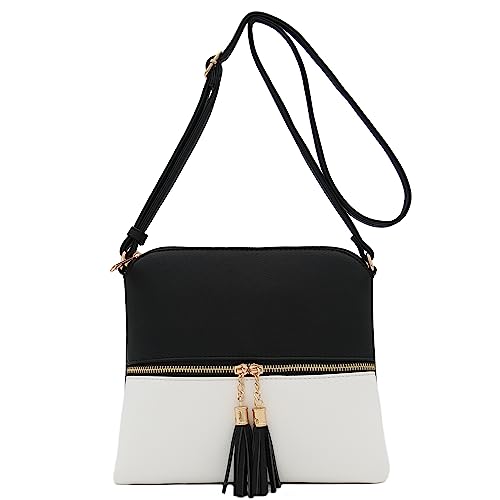 Image of DELUXITY Lightweight Medium Crossbody Bag with Tassel