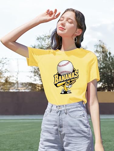 Banana Shirts Baseball Shirt Baseball Player T-Shirts Team Women Baseball Mama Tee Funny Baseball Fan Short Sleeve Top2