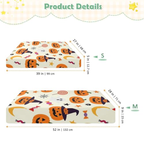 Draps de lit imperméables Halloween orange lit enfant sain - 4
