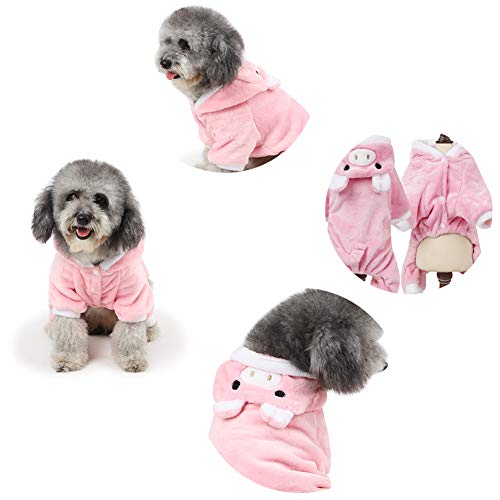 Disfraz de cerdito para perro talla M color rosa miniatura 5